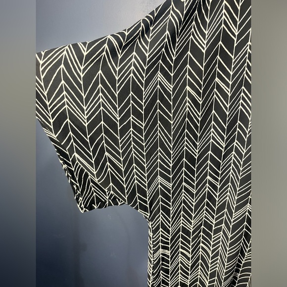 Vince Camuto womens Black White Short Sleeve Knee Length Sheath Dress Size XL - Picture 3 of 5